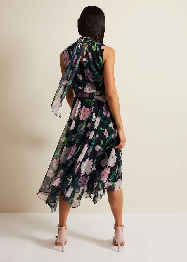 Multicolor Phase Eight Lucinda Floral Dress | 3941RXLYS