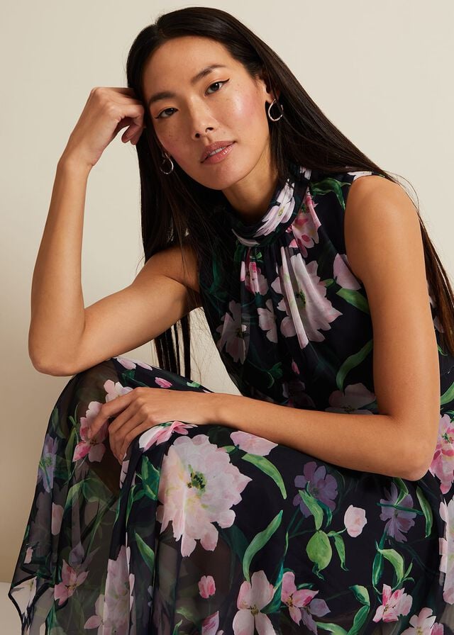 Multicolor Phase Eight Lucinda Floral Dress | 3941RXLYS