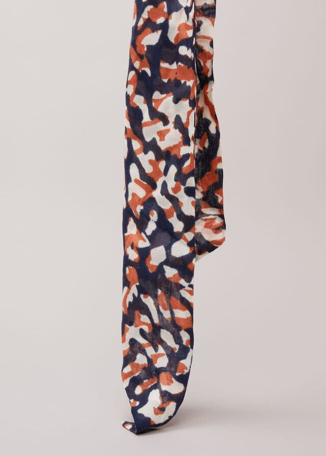 Multicolor Phase Eight Markings Print Skinny Scarves | 8593QGUDX