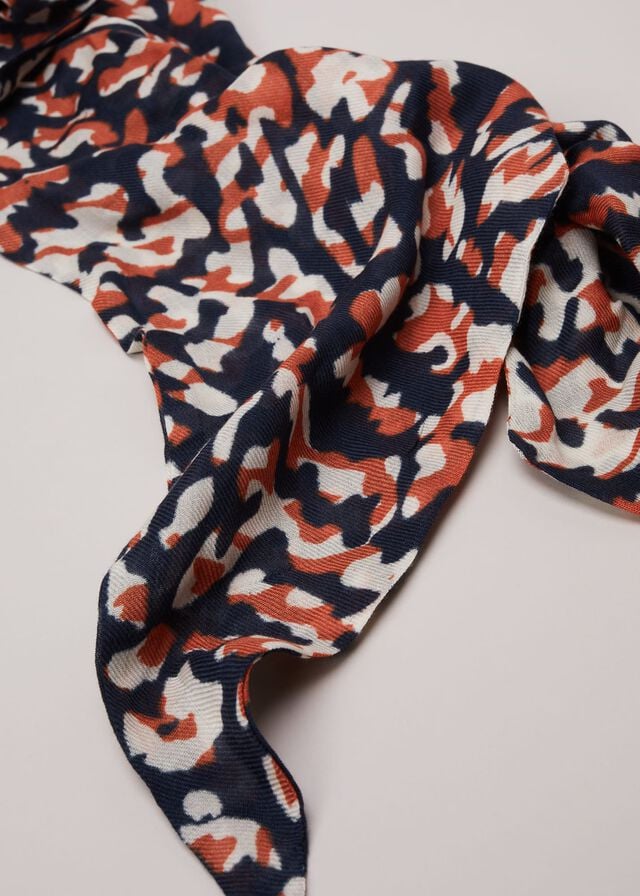 Multicolor Phase Eight Markings Print Skinny Scarves | 8593QGUDX