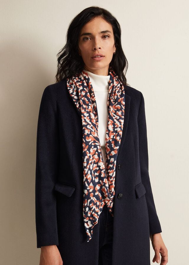 Multicolor Phase Eight Markings Print Skinny Scarves | 8593QGUDX