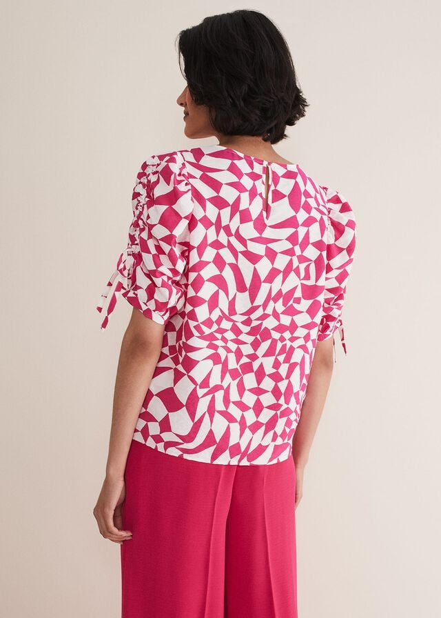 Multicolor Phase Eight Marnie Geo Shirts | 3864DRFLM