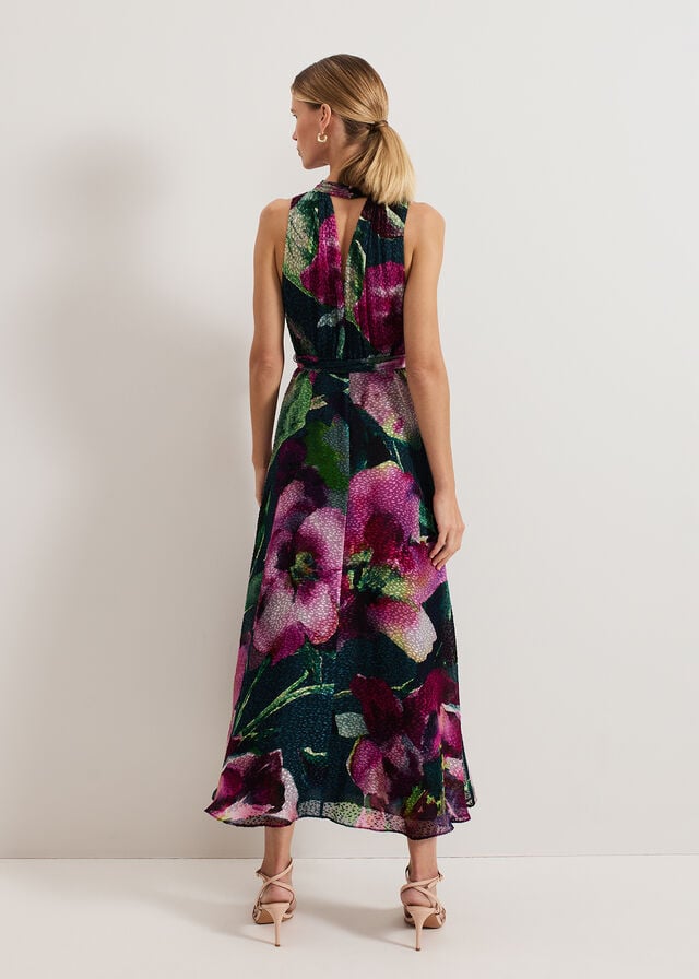 Multicolor Phase Eight Molly Silk Mix Dress | 5720BFQHD
