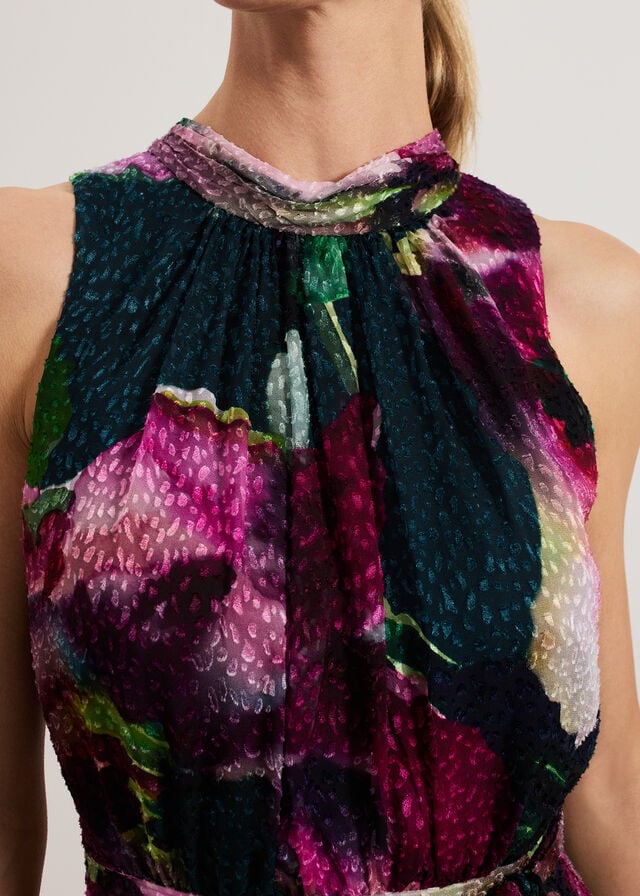 Multicolor Phase Eight Molly Silk Mix Dress | 5720BFQHD