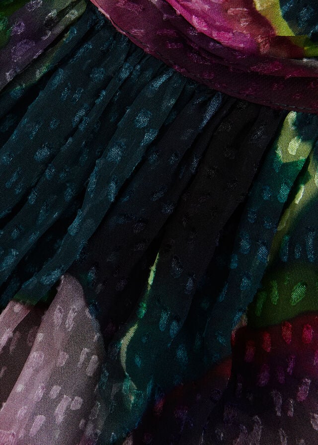 Multicolor Phase Eight Molly Silk Mix Dress | 5720BFQHD