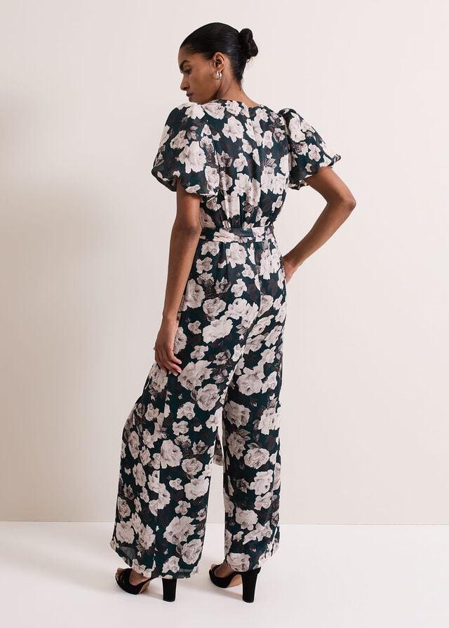 Multicolor Phase Eight Myron Floral Wide Leg Jumpsuit | 6408SWHQJ