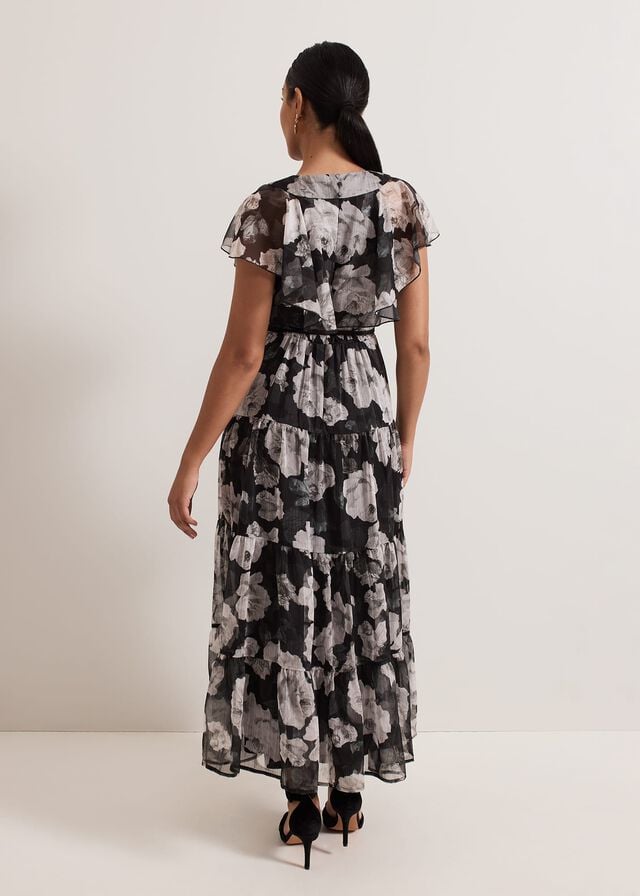 Multicolor Phase Eight Petite Jordine Floral Print Midaxi Dress | 8629UXSDL
