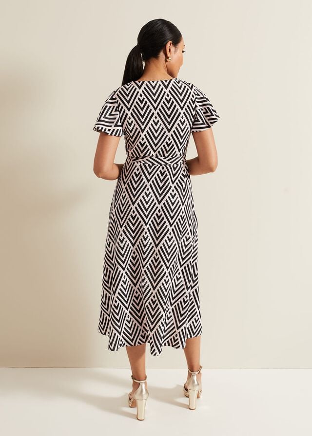 Multicolor Phase Eight Petite Julissa Print Wrap Dress | 8510VERXP