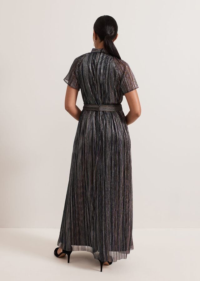 Multicolor Phase Eight Petite Riah Shimmer Dress | 1753SKOXQ