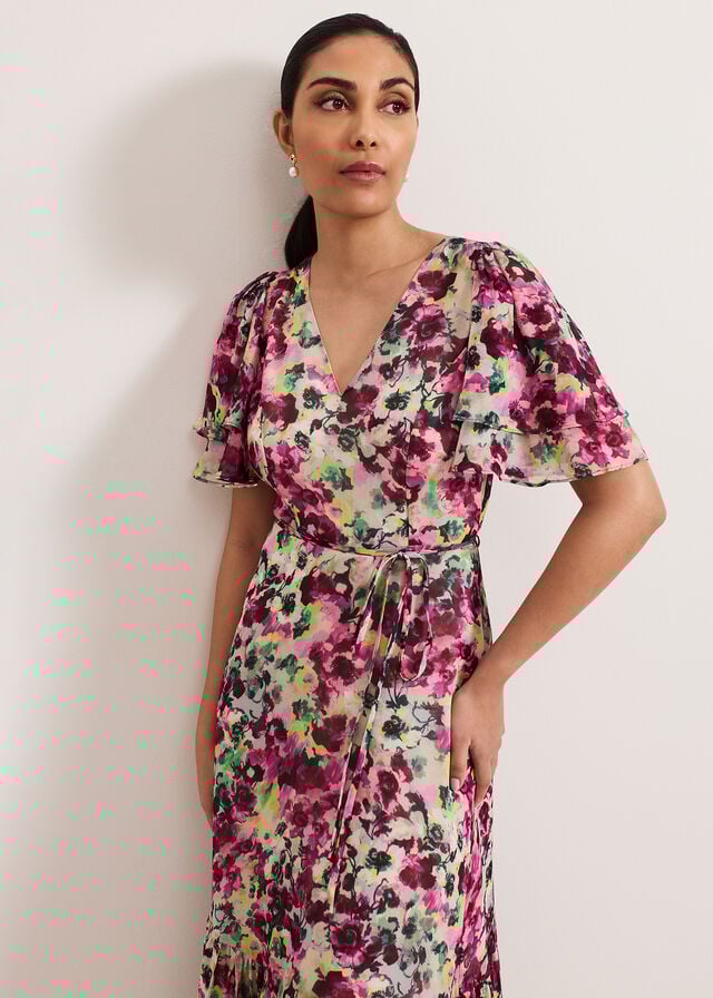 Multicolor Phase Eight Petite Violet Dress | 5710IYHER