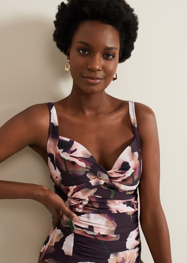 Multicolor Phase Eight Poppy Print Swimwear | 1248HGOLZ
