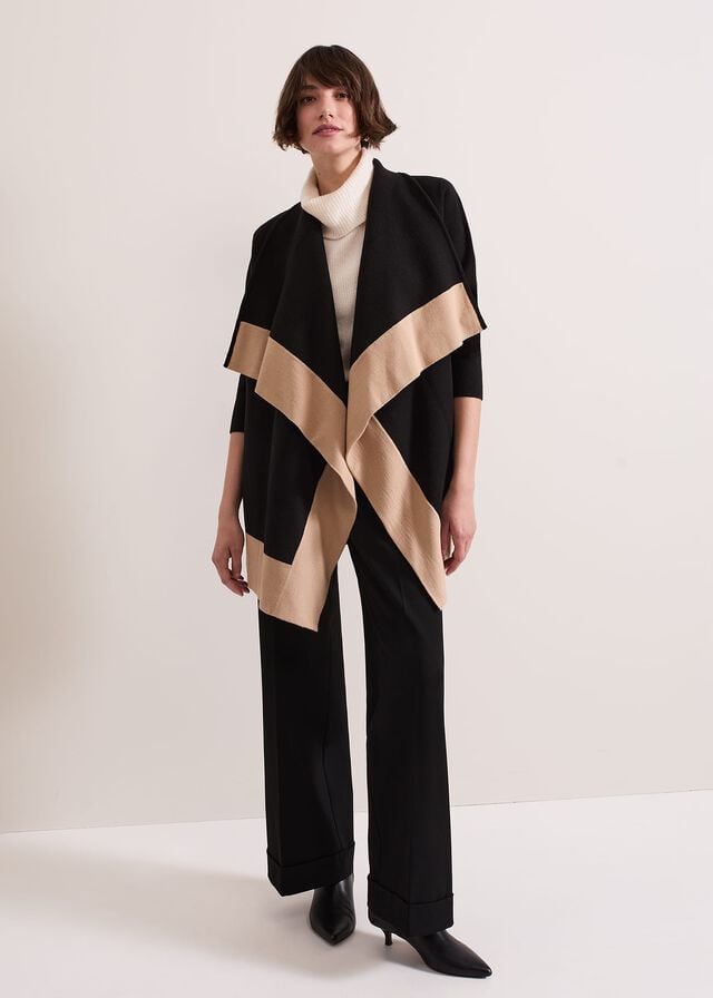 Multicolor Phase Eight Rae Waterfall Colour Block Coats | 0193VHLNP
