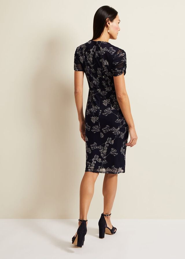 Multicolor Phase Eight Remi Floral Mesh Dress | 5306JHGCR