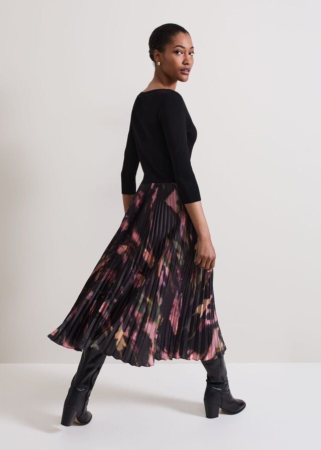 Multicolor Phase Eight Rhea Woven Hem Abstract Dress | 6483MXOCZ
