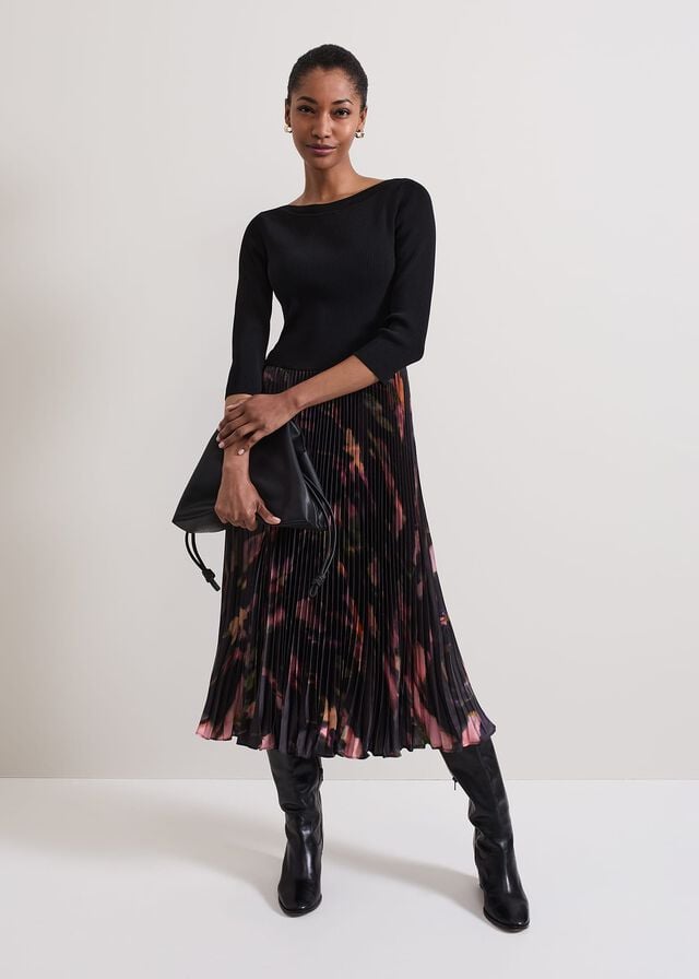 Multicolor Phase Eight Rhea Woven Hem Abstract Dress | 6483MXOCZ