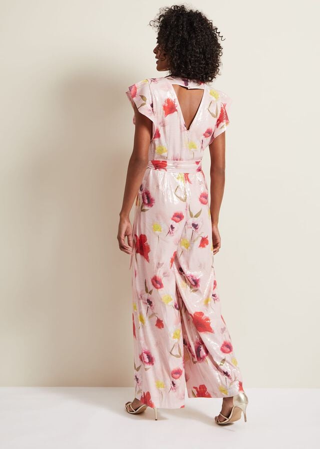 Multicolor Phase Eight Rhiannon Sequin Printed Jumpsuit | 7395DPMIW