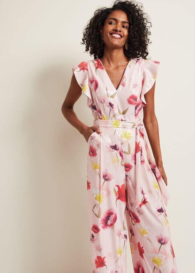 Multicolor Phase Eight Rhiannon Sequin Printed Jumpsuit | 7395DPMIW
