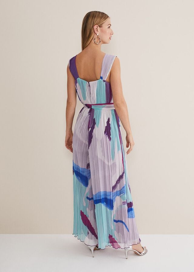 Multicolor Phase Eight Rhona Abstract Wide Leg Jumpsuit | 3684GEQJU