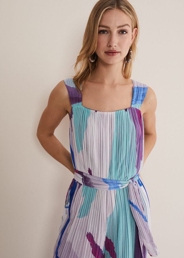 Multicolor Phase Eight Rhona Abstract Wide Leg Jumpsuit | 3684GEQJU