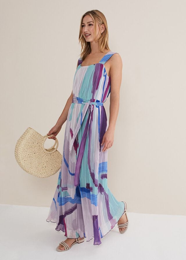 Multicolor Phase Eight Rhona Abstract Wide Leg Jumpsuit | 3684GEQJU