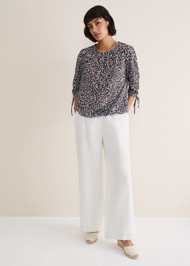 Multicolor Phase Eight Rosalind Printed T Shirts | 1723ONXLT