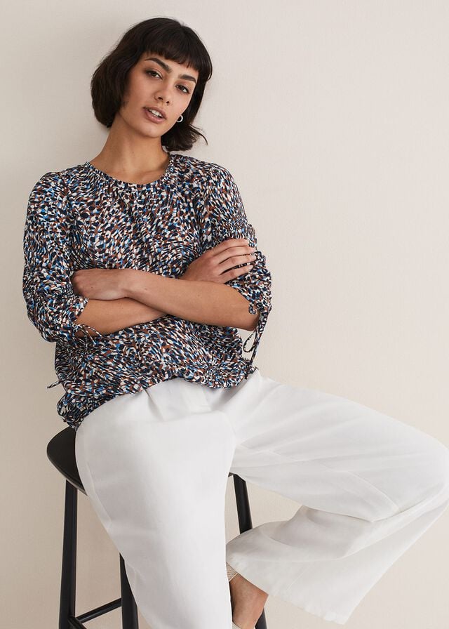 Multicolor Phase Eight Rosalind Printed T Shirts | 1723ONXLT