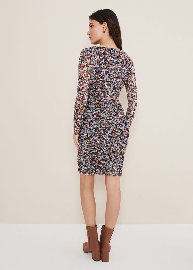 Multicolor Phase Eight Serena Floral Dress | 2845ZCFXM