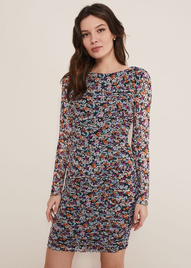 Multicolor Phase Eight Serena Floral Dress | 2845ZCFXM