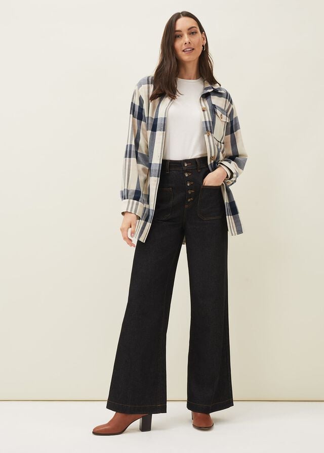 Multicolor Phase Eight Siobhan Check Shacket Jackets | 0594XBELT