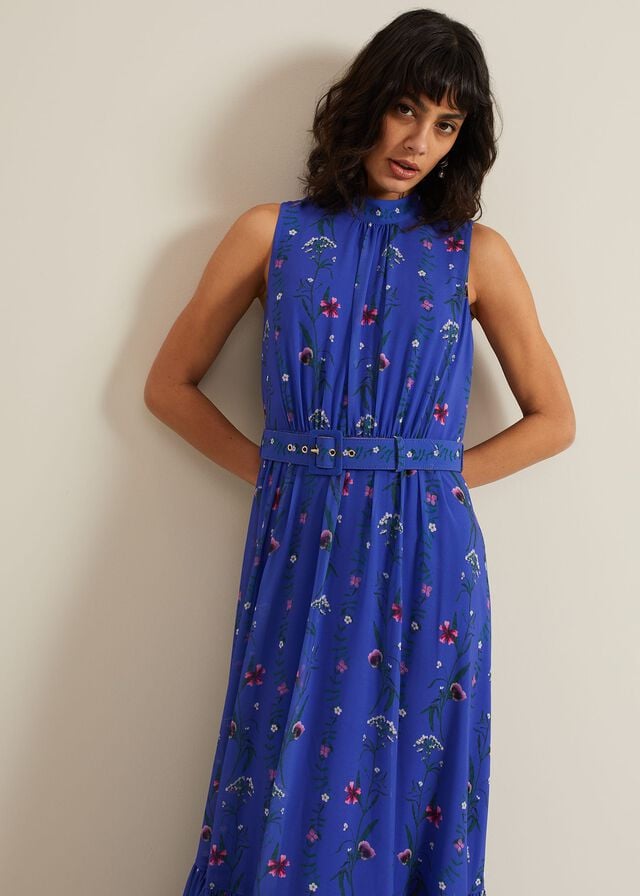 Multicolor Phase Eight Sofia Print Dress | 4127LBNWZ