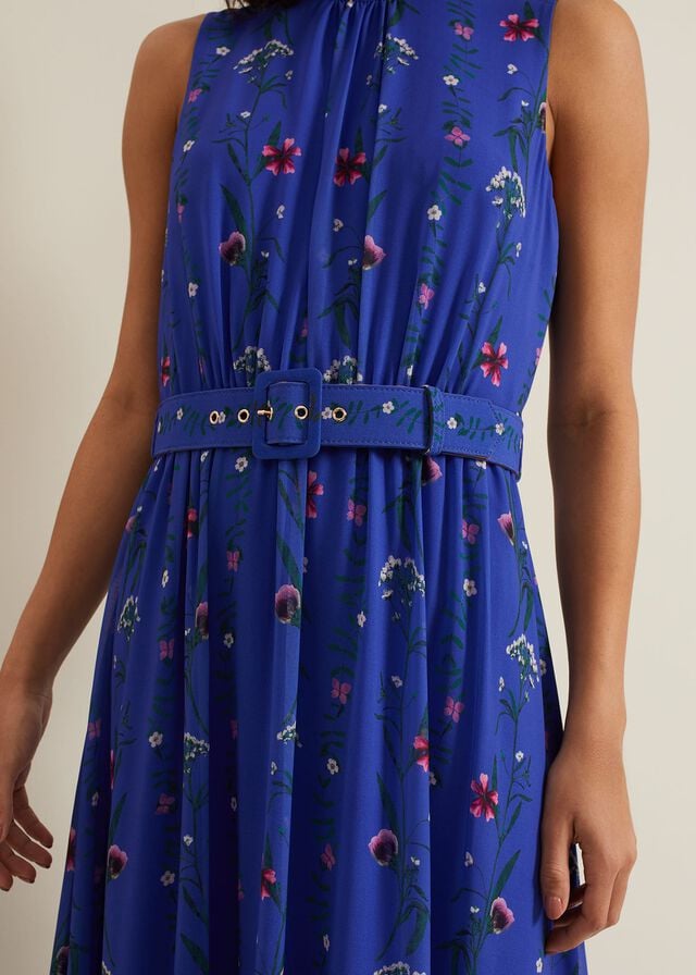 Multicolor Phase Eight Sofia Print Dress | 4127LBNWZ