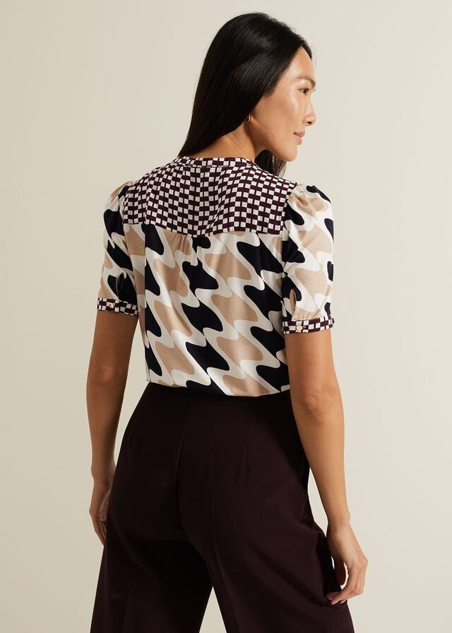 Multicolor Phase Eight Suki Printed T Shirts | 5217HIQOW