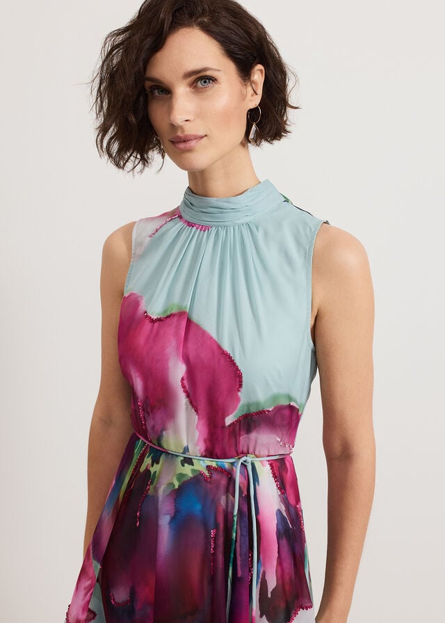 Multicolor Phase Eight Tahnia Floral Dress | 1380HVDYP