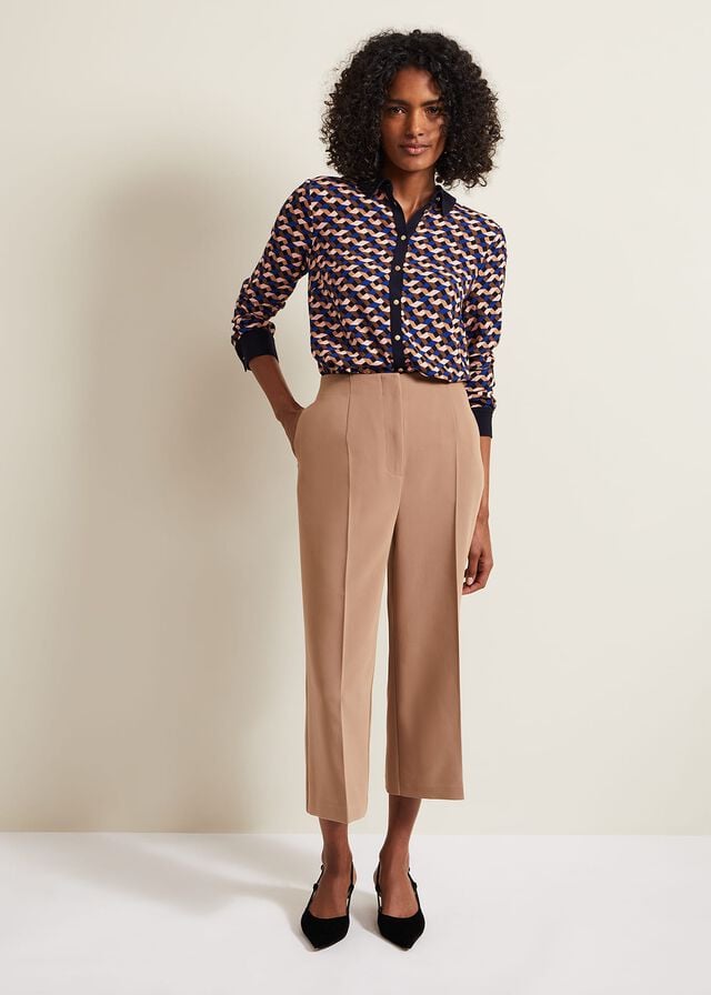 Multicolor Phase Eight Talia Geo Print Shirts | 9460HOSNU