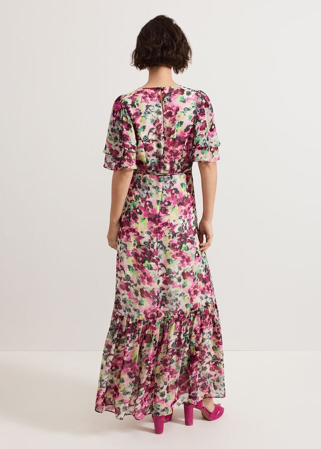 Multicolor Phase Eight Violet Floral Dress | 6853CDFGP