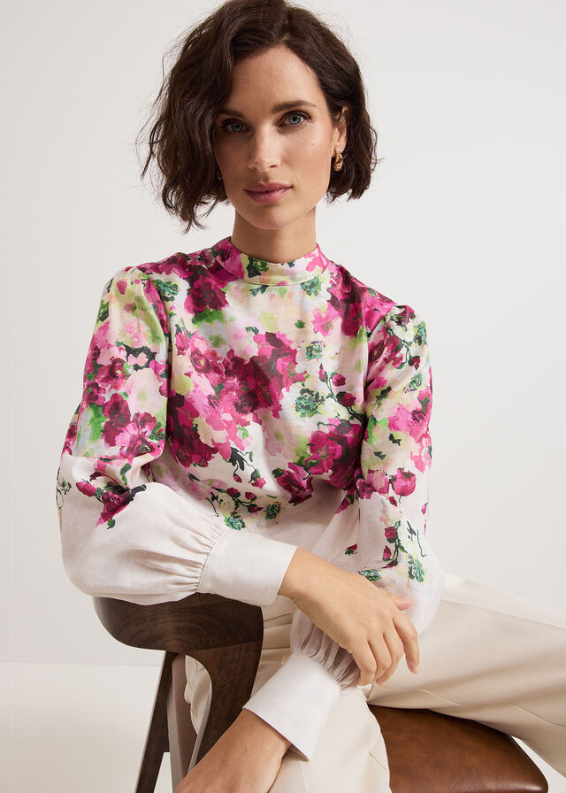 Multicolor Phase Eight Winnie Floral Shirts | 9408XCTYG