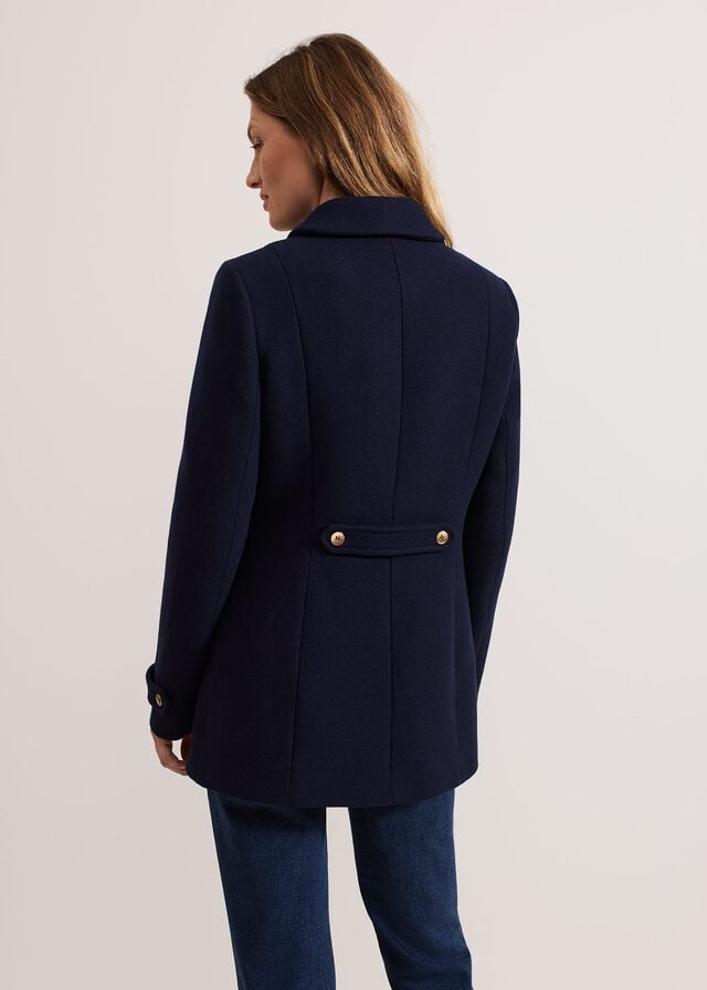 Navy Phase Eight Aurelie Wool Coats | 4089JAEOL