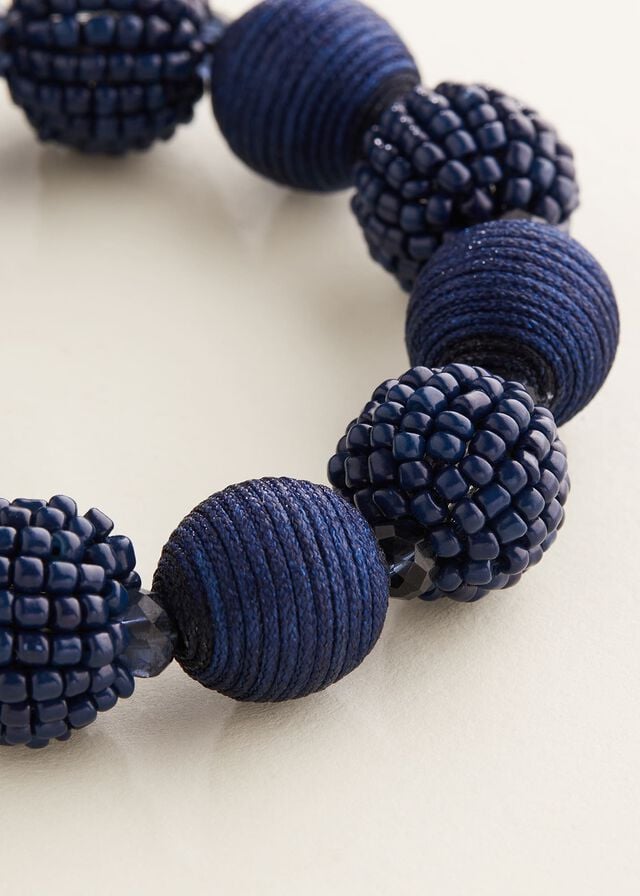 Navy Phase Eight Beaded Stretch Jewellery | 1237ZCQHO