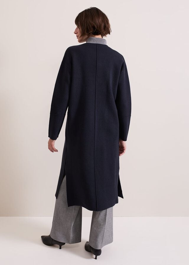 Navy Phase Eight Destiny Double Breastedigan Coats | 8054DRVKE