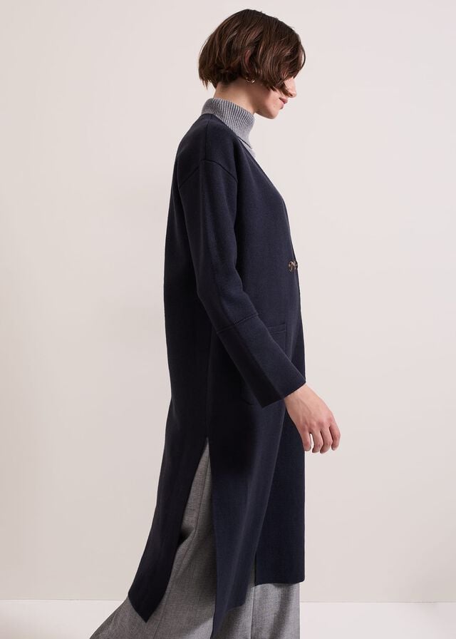Navy Phase Eight Destiny Double Breastedigan Coats | 8054DRVKE