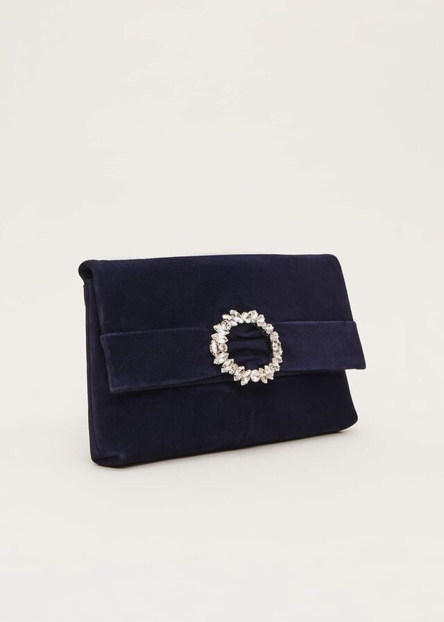 Navy Phase Eight Embellished Slim Bags | 7086OWSKU