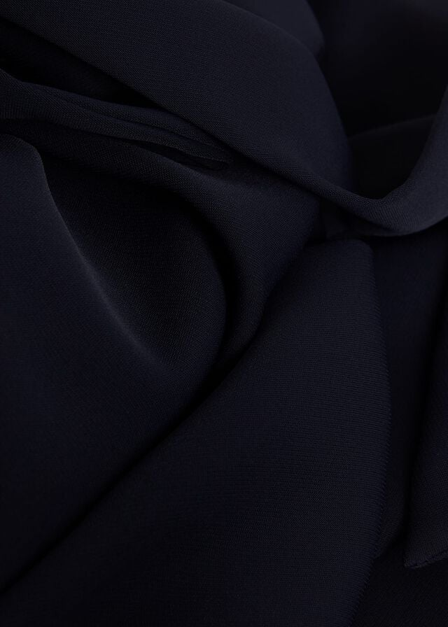 Navy Phase Eight Kallie V Neck Frill Jumpsuit | 6513XQKLJ