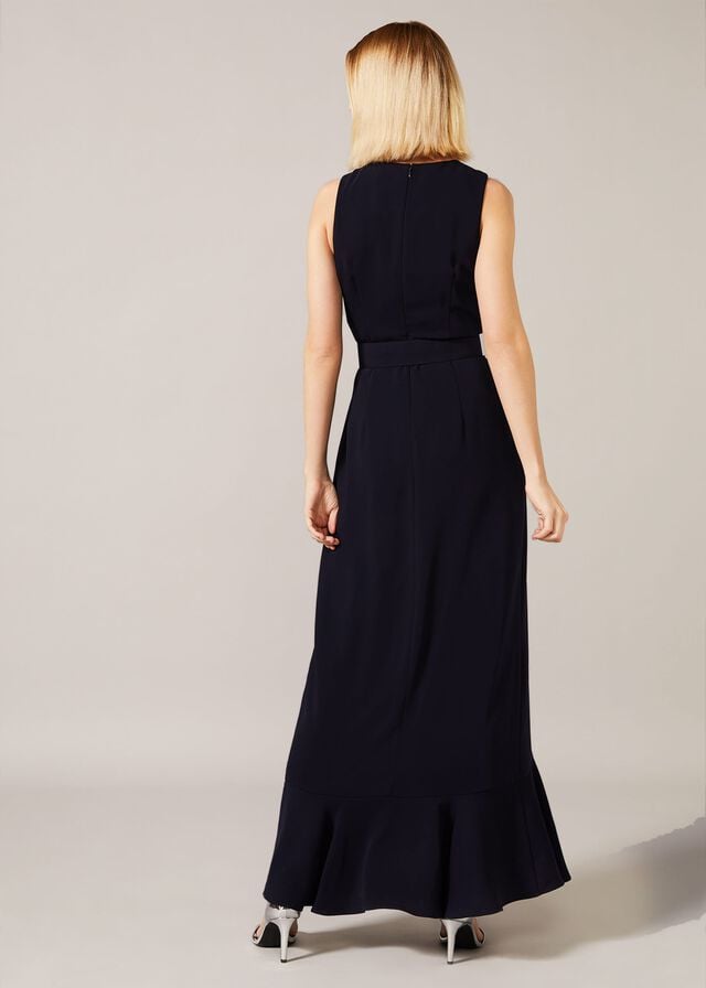 Navy Phase Eight Lara Belted Dress | 7895LJUEA