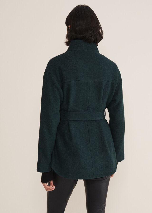 Navy Phase Eight Mya Wool Belted Coats | 2706CKVJS
