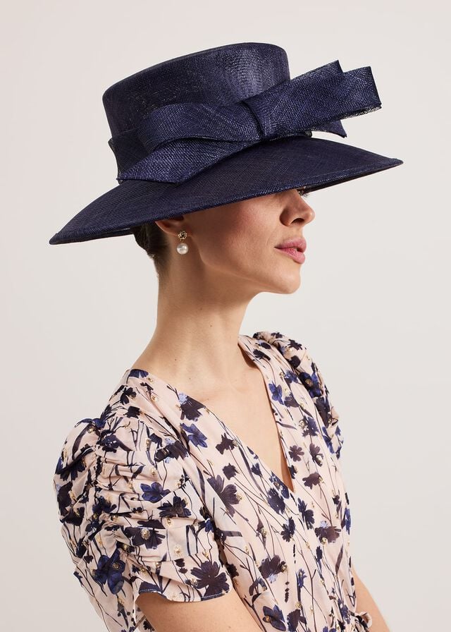 Navy Phase Eight Navy Bow Hats | 8920GYZOT