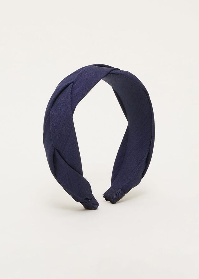 Navy Phase Eight Navy Plaited Hats | 8143CISAL