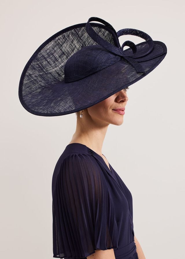 Navy Phase Eight Navy Twist Back Statement Fascinator Hats | 6319RMCPV