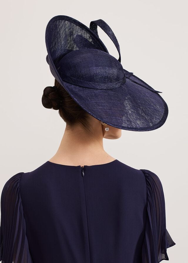 Navy Phase Eight Navy Twist Back Statement Fascinator Hats | 6319RMCPV