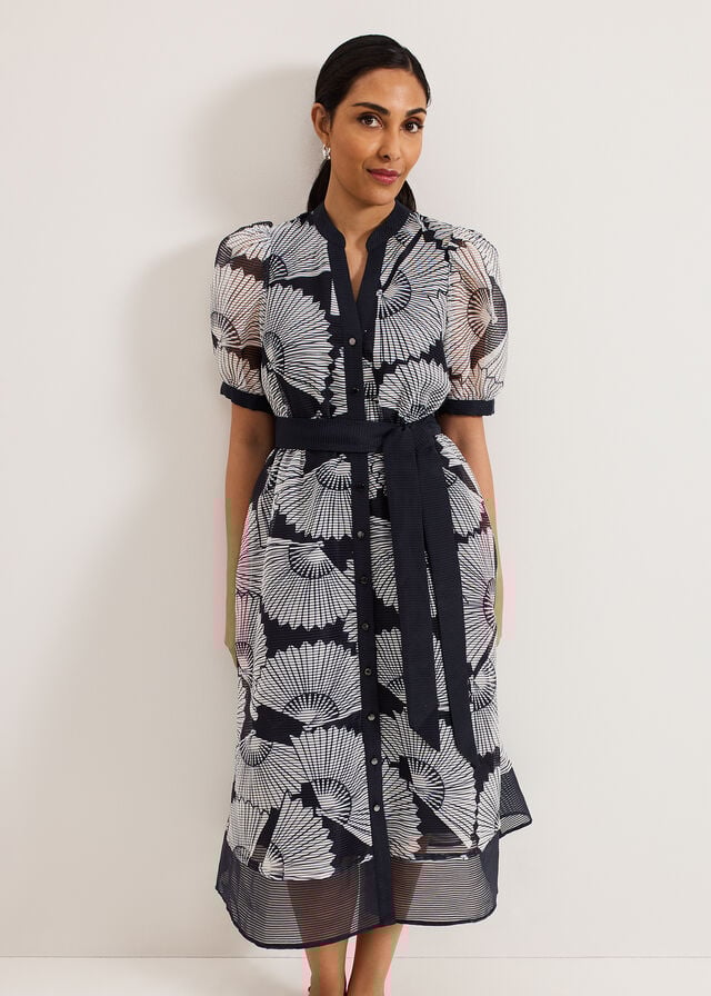 Navy Phase Eight Petite Skylar Dress | 8019FHTMJ