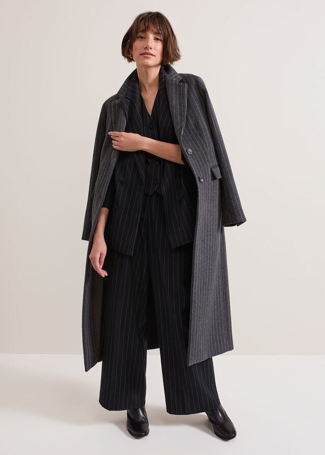Navy Phase Eight Pia Pinstripe Jackets | 7249RBPSO